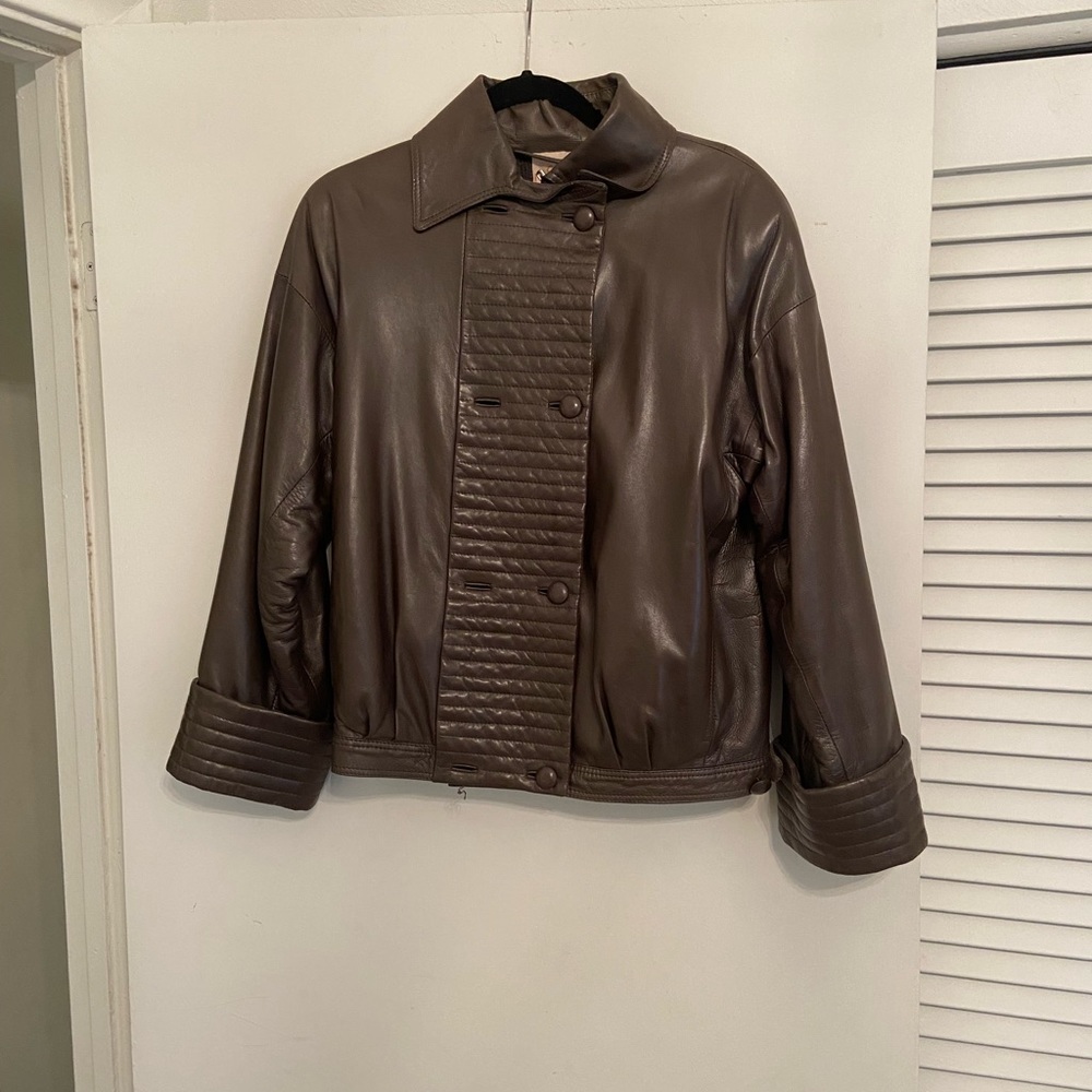 VINTAGE Loewe Leather Bomber Jacket